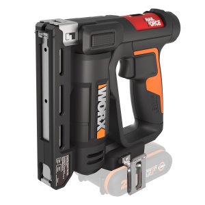 Cuie si capsator cu acumulator WORX NailForce 20V WX843.9 - pentru cuie de 15 mm si capse de pana la 14 mm - incarcare usoara a incarcatorului - 60 cuie/min rata de tragere - fara baterie si incarcator - compatibil PowerShare
