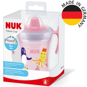 Cupa pentru invatare NUK Trainer Cup, 230 ml, roz Pinguin, cu manere ergonomice - Img 7