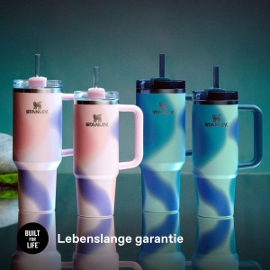 Cupa termoizolanta Stanley 1913 Quencher H2.0, 1.2L, culoare Coastal Teal Motion - Img 6