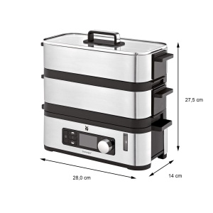 Cuptor cu abur WMF KUCHENminis, 2 camere de gatit reglabile individual cu 2,15 l fiecare, functie de mentinere la cald si potentiator de aroma - Img 3