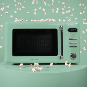 Cuptor cu microunde digital Cecotec ProClean 5110, 20L, 700W, Verde Retro - Img 3