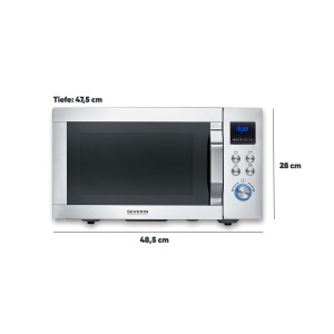 Cuptor cu microunde multifunctional SEVERIN Crispy Wave MW 7982 4-in-1 25L ArgintiuInox - Img 6