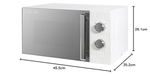 Cuptor cu microunde Russell Hobbs Honeycomb RHMM715 Solo 17 litri 700W alb cu 5 niveluri de putere temporizator incorporat si functie de dezghetare - Img 9