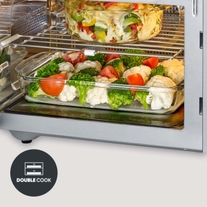 Cuptor cu microunde Severin MW 7777 3-in-1 NegruEdelstahl Flatbed Grill si Functie Aer Cald - Img 5
