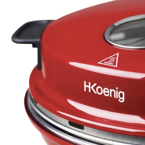 Cuptor de pizza H.Koenig NAPL350, 32 cm, 210C, cu placa ceramica, rosu - Img 4