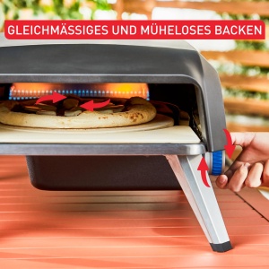 Cuptor de pizza Tefal Pizza Pronto, gaz, 400 C, inox, compact - Img 2