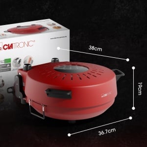 Cuptor electric pentru pizza Clatronic PM 3787, 1200 W, 350C, Piatra 32 cm, Timer 15 min - Img 7