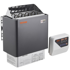Cuptor sauna VEVOR SCA-60BW, 6 kW, pentru spatii de 5-9 m, control digital