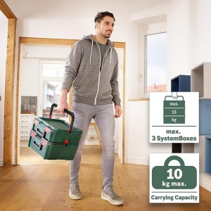 Cutie de depozitare Bosch SystemBox M - flexibila, stivuibila, pentru unelte - Img 2