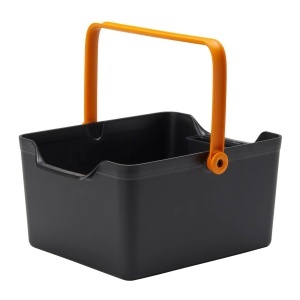 Cutie de depozitare Fiskars 1071305 pentru unelte de gradinarit, 35.3x27.2x17.4 cm, NegruPortocalie