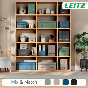 Cutie de depozitare Leitz Puro, 2 bucati, 17 L, verde, din carton reciclat - Img 6