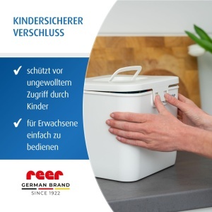 Cutie de depozitare reer SafeContainer, alba, cu sistem de inchidere sigur pentru copii - Img 5