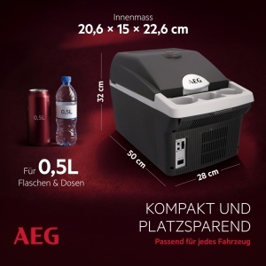 Cutie de racire AEG Bordbar BK 16, 16 litri, 12V, negru si gri - Img 3