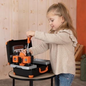Cutie de unelte pentru copii Smoby BlackDecker, 35.5x28.6x28.5 cm, cu set de unelte si auto - Img 4