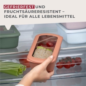 Cutie depozitare Fackelmann Flexibox 1000 ml capac flexibil TPE culoare rosu - Img 4