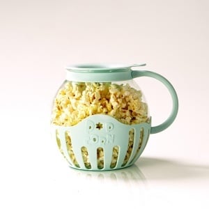 Cutie pentru Popcorn JOCCA, 2,2 l, din sticla, cu gratar din silicon, albastra - Img 2