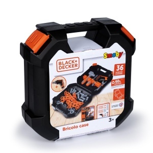 Cutie unelte pentru copii Smoby BlackDecker - 36 accesorii, inclusiv bormasina, reciclabil - Img 5