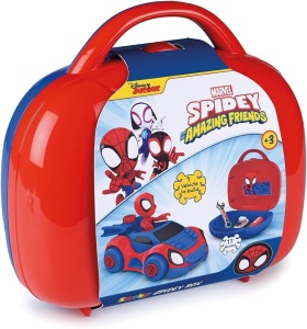 Cutie unelte pentru copii Smoby Spidey, 17 piese, cu personaj si vehicul - Img 2