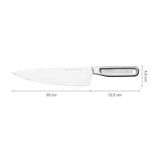 Cutit de bucatar Fiskars All Steel, mare, lungime totala: 32,5 cm, otel dur japonez Aichi, 1062882 - Img 2