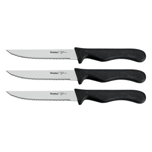 Cutit de steak Metaltex 258113, set 3 piese, inox, 11 cm