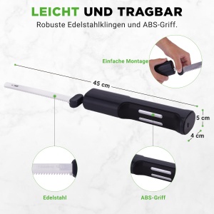 Cutit Electric NutriChef cu Acumulator USB-C, Negru, Usor si Ergonomic - Img 6