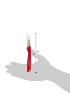 Cutit pentru decojit ZWILLING Twin Grip, lama 5 cm, otel inoxidabil, maner rosu - Img 2