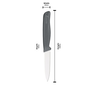Cutit pentru legume Zyliss, lama 9 cm, maner antialunecare din paie de grau, cu protectie - Img 3