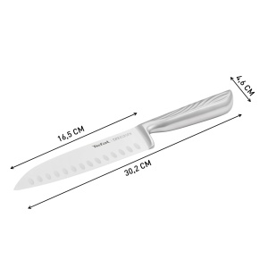 Cutit Santoku Tefal Precision 16.5 cm, Otel German, Design Ergonomic - Img 7