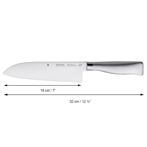 Cutit Santoku WMF Grand Gourmet 32 cm, Fabricat in Germania, Cutit forjat, taietura de performanta, lama speciala din otel, lama 18 cm - Img 3