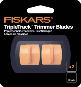 Cutite de schimb Fiskars pentru masini de taiat hartie, 2 bucati, titanium, portocalii - Img 4
