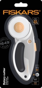 Cutter rotativ Fiskars Titan, 60 mm, pentru stofe groase, portocaliealbgray - Img 6