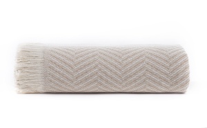Cuvertura de pat multifunctionala Todocama, Patura de canapea, Patura de pat, Patura de canapea, Jarapas, Herringbone (125 x 180 cm, Bej nisip).