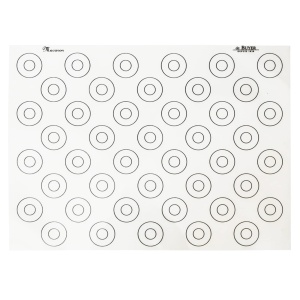 de Buyer - Covoras de copt din silicon antiaderent special pentru macarons (44 marcaje) - 40 x 30 cm - 4935.40, Alb