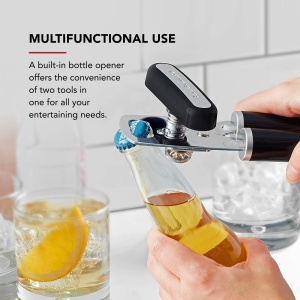 Deschizator de conserve si sticle KitchenAid Classic, otel inoxidabil, ergonomic - Img 5