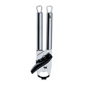 Deschizator de conserve WMF Profi Plus cu deschizator de sticle 23 cm, otel inoxidabil Cromargan partial mat, plastic, poate fi spalat in masina de spalat vase