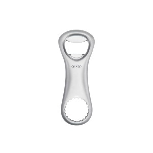Deschizator de sticle OXO din zinc, cu doua fete, design elegant