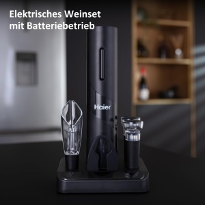 Deschizator electric de vin Haier HAWBKit05, negru, cu acumulator, design elegant - Img 2
