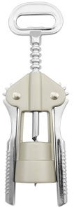 Deschizator vin Fackelmann 49456, 2in1, pentru dopuri din plastic si metal, argintiubeige - Img 2