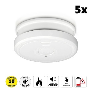 Detectoare de fum Alecto SA20, alarma 85dB, 10 ani durata senzor, 5 bucati - Img 2