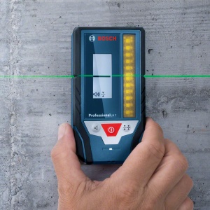 Detector laser Bosch Professional LR 7, raza 5-50 m, rosu si verde, cu baterii AAA - Img 3