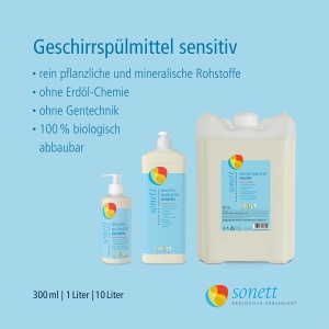 Detergent de vase Sonett sensitiv, 1 Litru, concentrat, fara parfum - Img 2