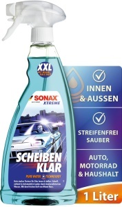 Detergent pentru geamuri SONAX XTREME 1L cu tehnologie Pure Water, parfum Miami Race