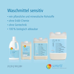 Detergent pentru rufe Sonett sensitiv, 2l, biodegradabil, dermatologic testat - Img 2