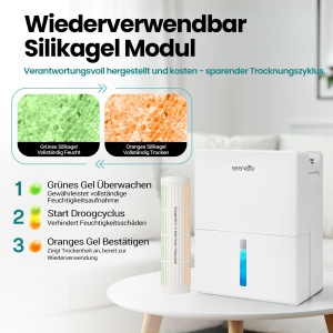 Dezumidificator SereneLife, Capacitate 2.3L, Tehnologie Semiconductori, Alb - Img 5