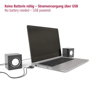 Difuzor pentru notebook Hama Sonic Mobil 185 (difuzor pentru PC, laptop, smartphone sau tableta cu mufa jack de 3,5 mm) negru-argintiu - Img 3