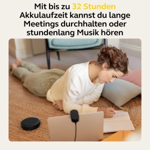 Difuzor wireless Jabra Speak2 75 cu adaptor Bluetooth USB-A, 4 microfoane cu anulare a zgomotului, difuzor full-range de 65 mm, certificat pentru MS Teams, gri inchis - Img 7