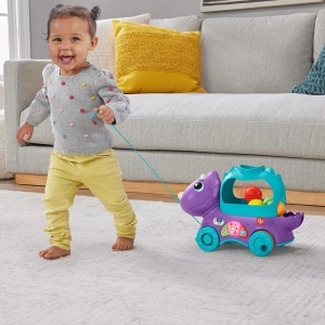 Dinozaur interactiv Fisher-Price Triceratops cu 4 mingi, sunete si lumini - Img 4