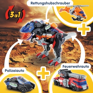 Dinozaur Transformabil VTech Switch and Go Dinos Super-T-Rex 3-in-1 cu LCD si Sunete - Img 3