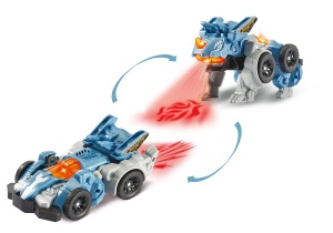 Dinozaur VTech Switch and Go Dinos Fire-Mini-Triceratops cu efecte luminoase