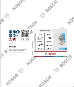Disc abraziv Bosch X451, 125 mm, K80, K120, pentru metal si aluminiu - Img 2